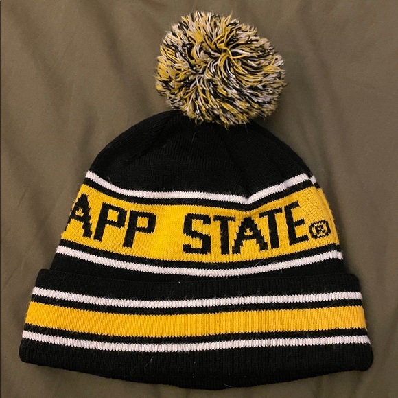 Appalachian State University Pom-Pom Beanie - Black and Yellow - Picture 2 of 4